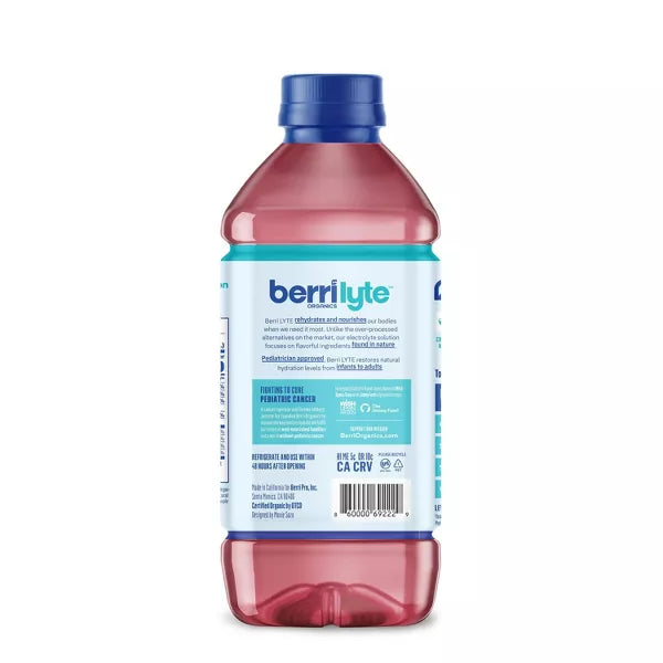 Berrilyte Organic Electrolyte Solution Acai, 33.8 oz