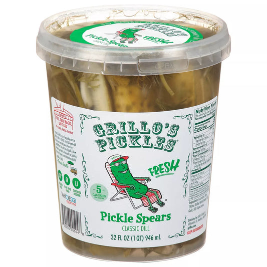 Grillo's Pickles Italian Dill Spears, 32 oz