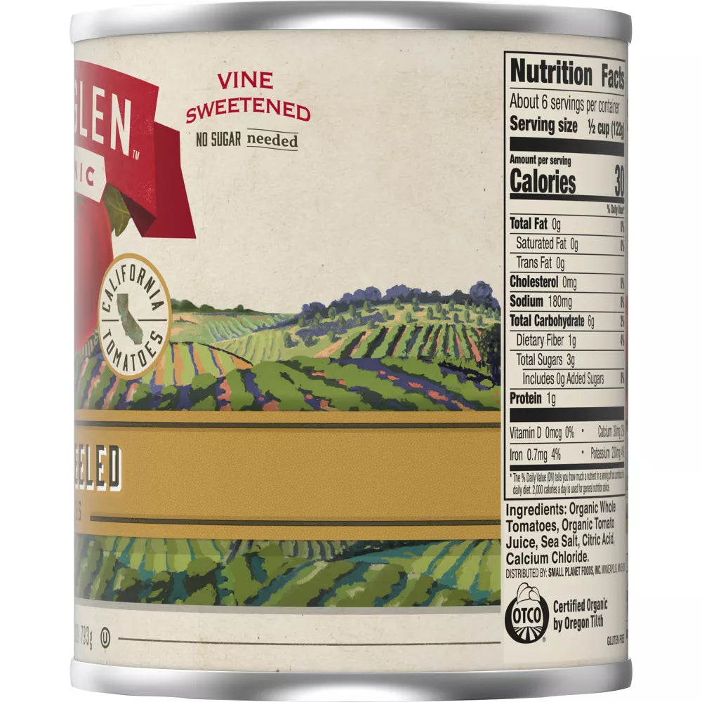 Muir Glen Whole Peeled Tomatoes, 28 oz