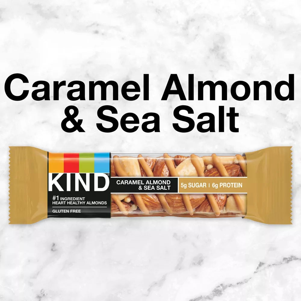 KIND Bars Caramel Almond & Sea Salt Gluten Free Snacks, 6 Count
