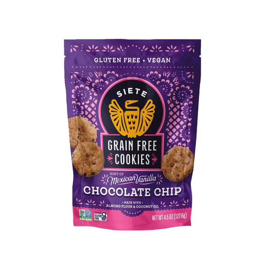 Siete Grain Free Cookies Mexican Vanilla Chocolate Chip. 16 oz