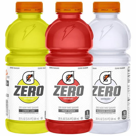 Gatorade Zero, Variety Pack, 20 fl oz, 24 count