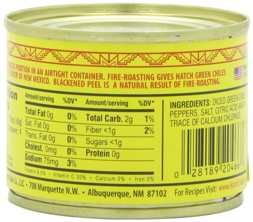 Hatch Select Diced Green Chiles Hot, 4 oz