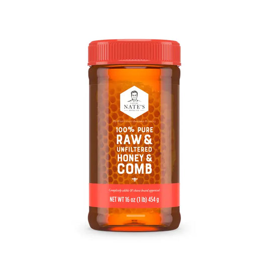 Nature Nate's Raw and Unfiltered Honey & Comb, 16oz