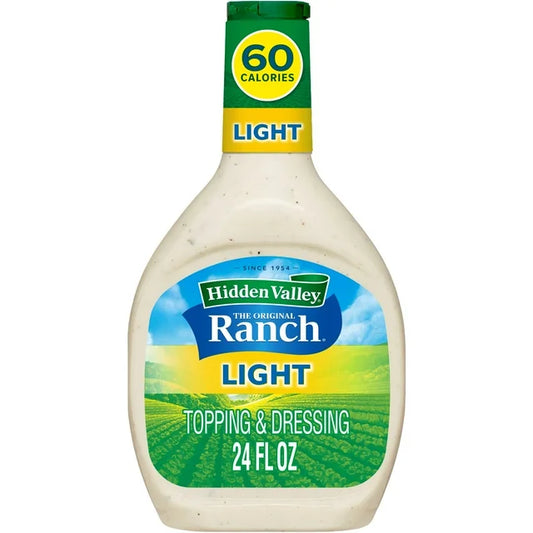 Hidden Valley Gluten Free Original Ranch Light Salad Dressing and Topping, 24 fl oz