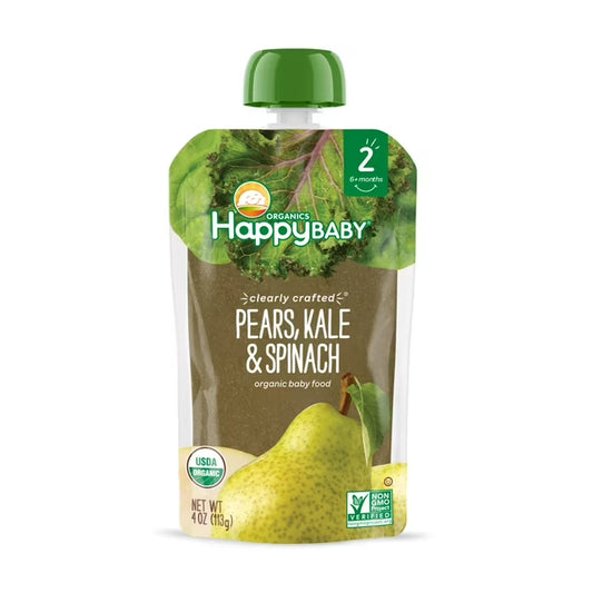 Happy Baby Pears Kale and Spinach Baby Food, 4 oz