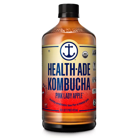 Health-Ade Organic Vegan Pink Lady Apple Kombucha, 16 oz