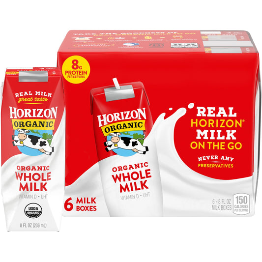 Horizon, Organic Whole Milk, 8 fl oz, 6-Count