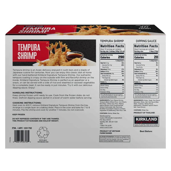 Kirkland Signature Tempura Shrimp, 30 ct