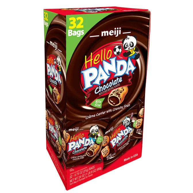 Meiji Hello Panda Chocolate Creme Filled Cookies 32 ct, .75 oz