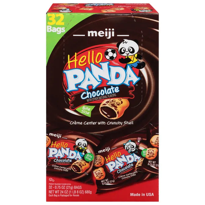 Meiji Hello Panda Chocolate Creme Filled Cookies 32 ct, .75 oz