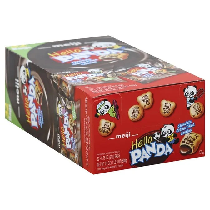 Meiji Hello Panda Chocolate Creme Filled Cookies 32 ct, .75 oz