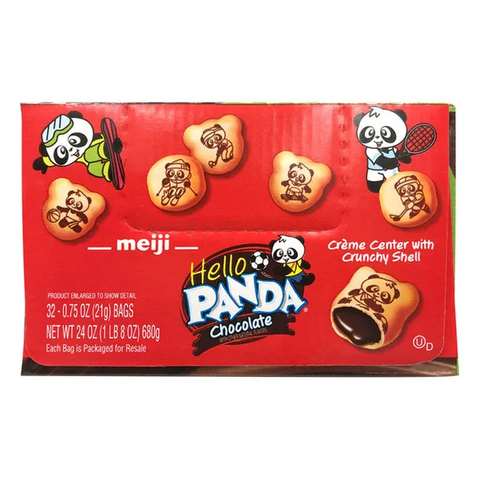 Meiji Hello Panda Chocolate Creme Filled Cookies 32 ct, .75 oz