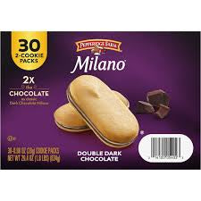 Milano Double Dark Chocolate Cookie 2 Packs, 30 ct