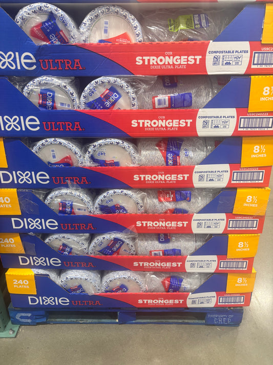 Dixie Ultra 8-1/2" Paper Plates, 240 Count