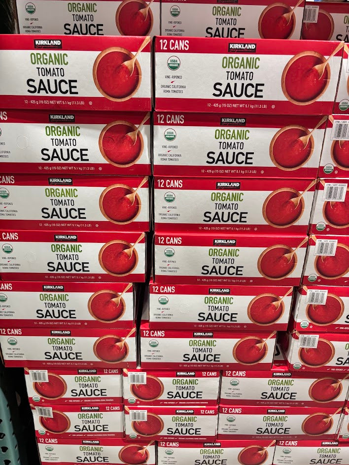 Kirkland Signature Organic Tomato Sauce, 12 Count