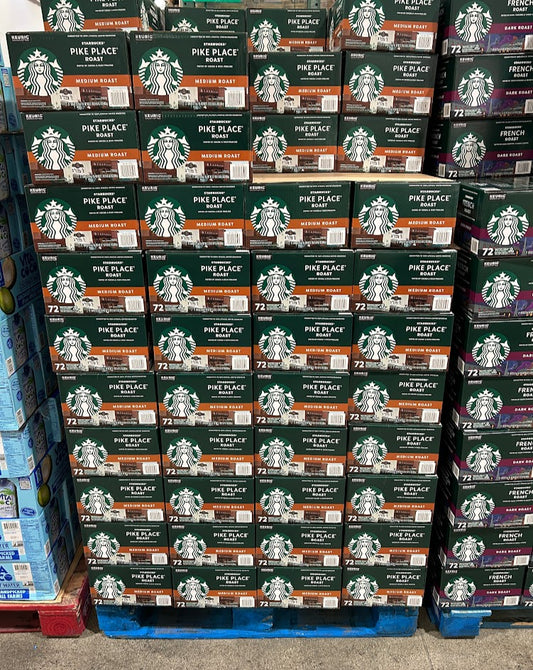 Starbucks Medium Roast K-Cup Coffee Pods Pike Place, 72 Count