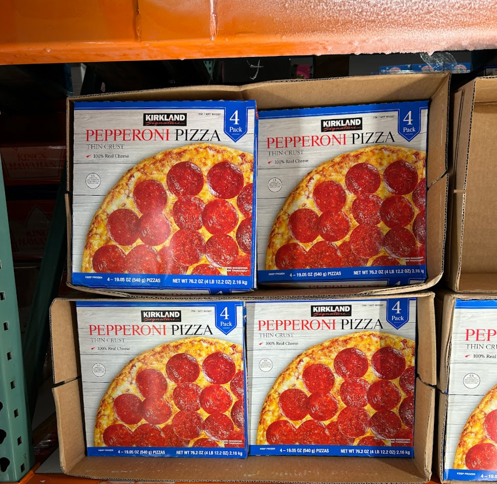 Kirkland Signature Pepperoni Pizza Thin Crust 4 ct, 19.05 oz