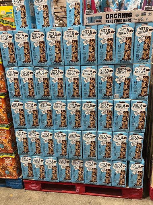 Kirkland Signature Soft & Chewy Chocolate Chip Granola Bars 64 ct, .85 oz