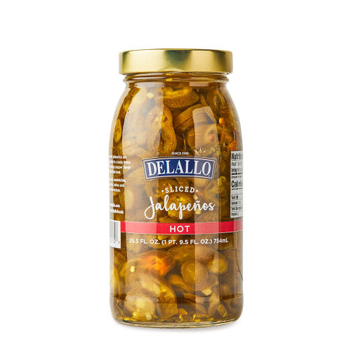 DeLallo Hot Sliced Jalapenos, 9.5 oz