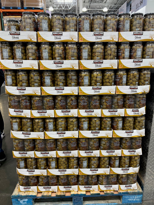 Kirkland Signature Pimiento Stuffed Queen Olives 2 ct, 21 oz