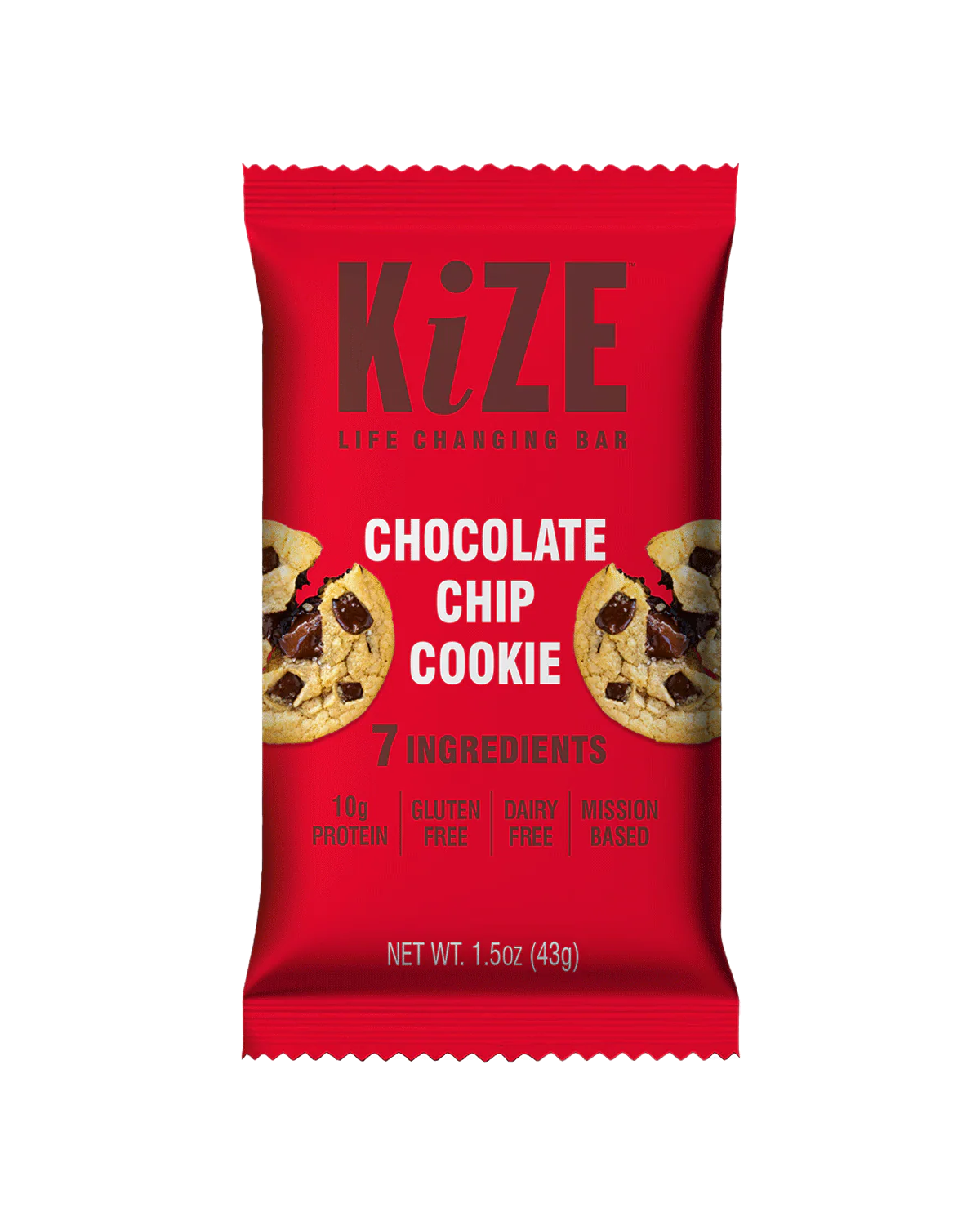 Kize Chocolate Chip Cookie Bar 1.5 oz