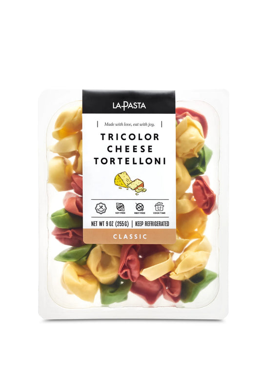 La Pasta Tricolor Cheese Tortelloni, 9 oz