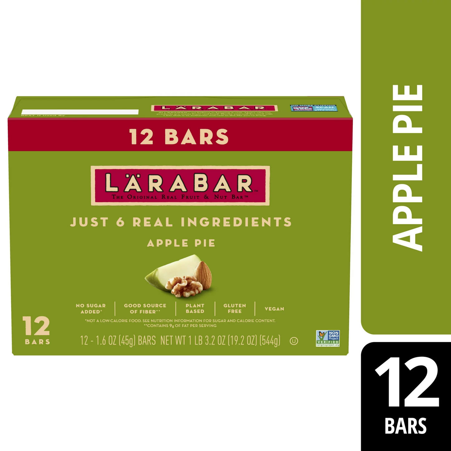 Larabar Apple Pie, Gluten Free Vegan Fruit & Nut Bars, 12 Count