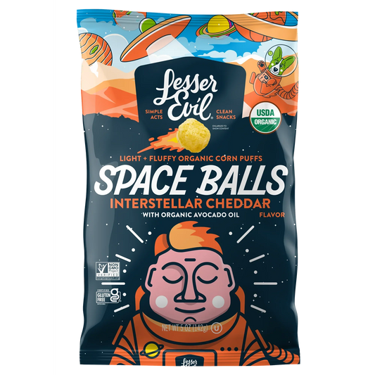 LesserEvil Space Balls Interstellar Cheddar, 5 oz