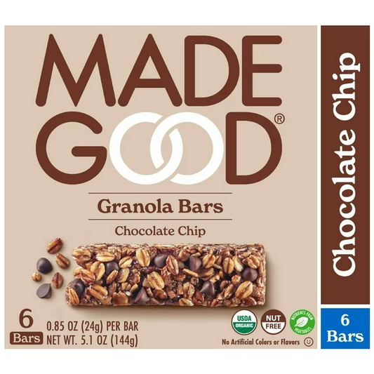 Madegood Chocolate Chip Granola Bars, 6 Count