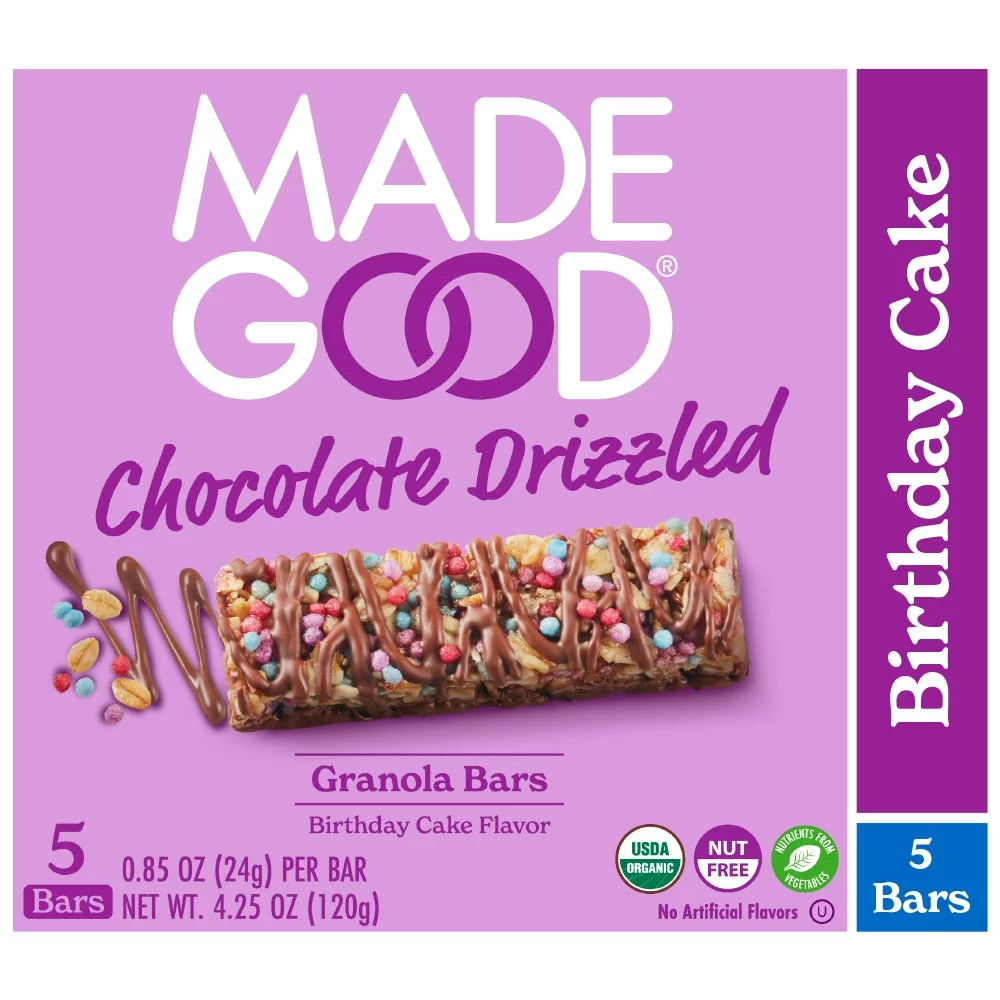 Madegood Bar Chocolate Drizzled Birthday, 4.2 oz