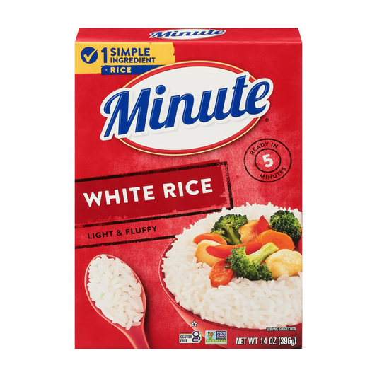 Minute Instant White Rice, Light and Fluffy, 14 oz