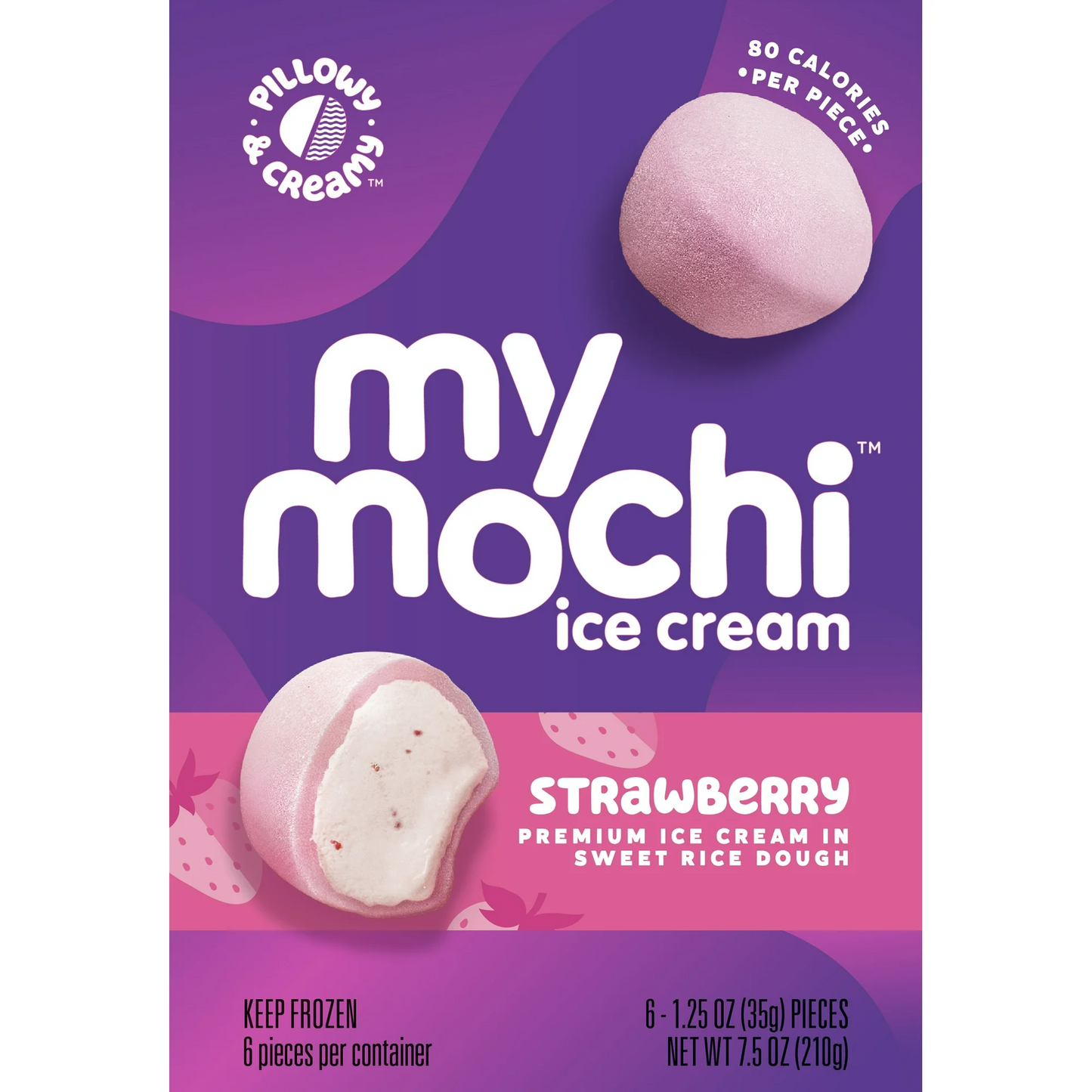 My Mochi Ice Cream Strawberry, 6 Count