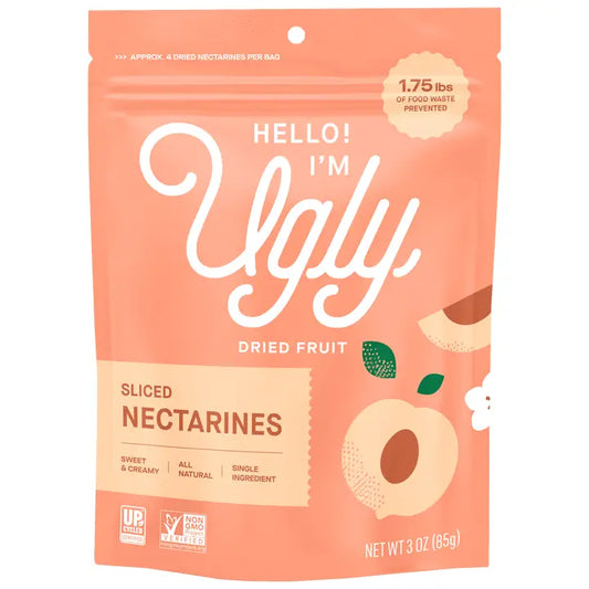 Hello I'm Ugly Dried & Sliced Nectarines, 3 oz