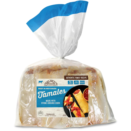 Del Real Foods - Tamales Beef in Red Sauce, 6 ct