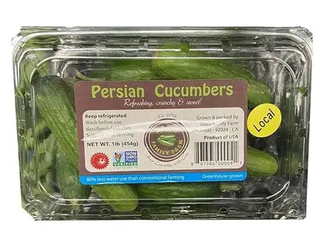 Local Persian Cucumbers 1 lb Dassi Farms