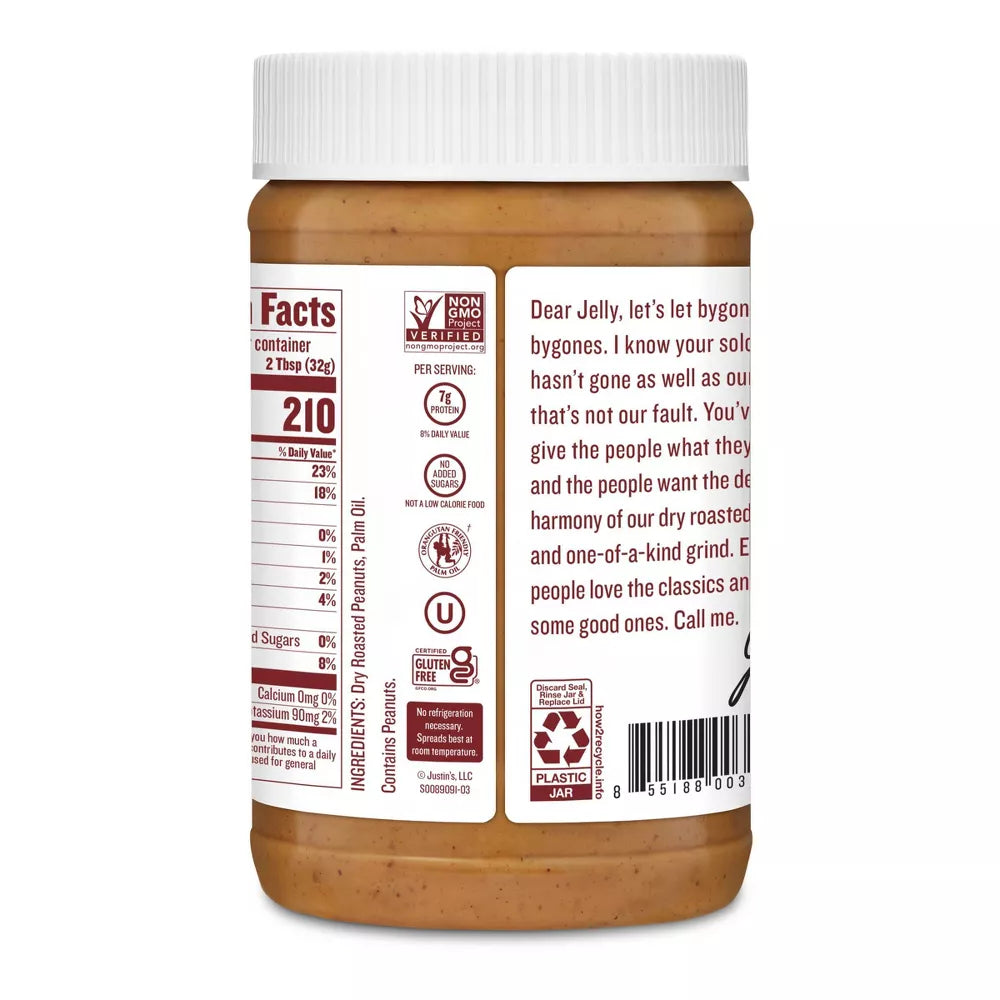 Justin's Classic Natural Peanut Butter, 16 oz