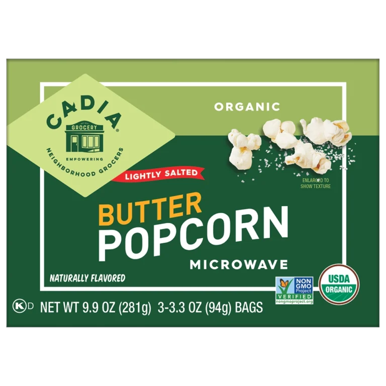 Cadia Organic Lightly Salted Microwave Popcorn, 3 pack, 9.9 oz