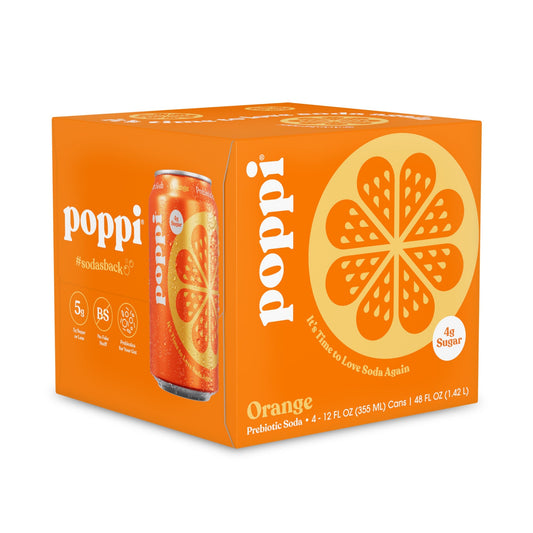 Poppi Prebiotic Orange Soda 4pk