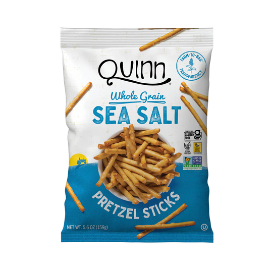 Quinn Whole Grain Sea Salt Pretzel Sticks, 5.6 oz