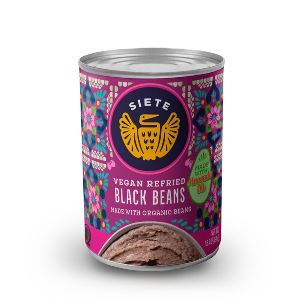 SIETE - Vegan Refried Beans Black