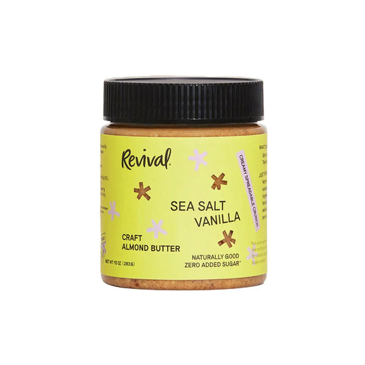 Revival Craft Almond Butter, No Sugar Added, Vanilla Sea Salt, 10oz