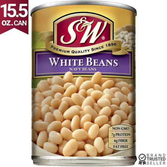 S&W White Beans Navy Beans, 15.5 oz