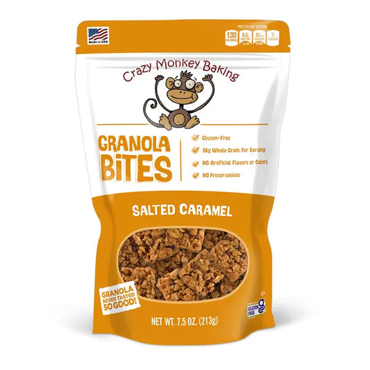 Crazy Monkey Salted Caramel Granola Bites, 7.5 oz