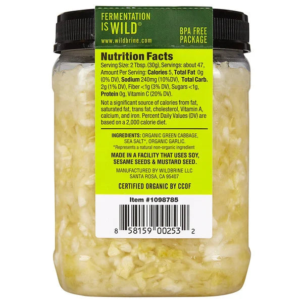 Wildbrine Raw Organic Sauerkraut, 50 oz