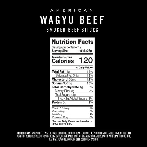 Snake River Farms American Wagyu Beef Smoked Sausages, 0.9 oz, 12-count