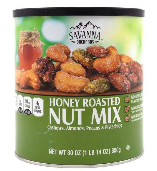 Savanna Orchards Gourmet Honey Roasted Nut Mix, 30 oz