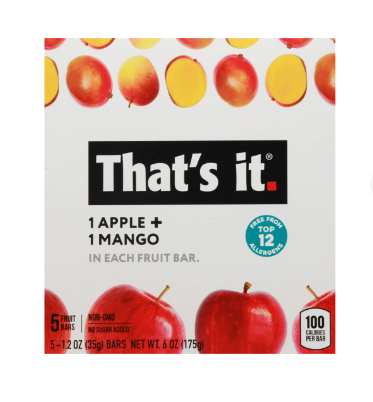 That's it Apple & Mango Fruit Bars, 6 oz