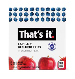 That's it Apple & Blueberries Fruit Bars, 6 oz