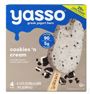 Yasso Frozen Greek Yogurt - Cookies 'n Cream Bars